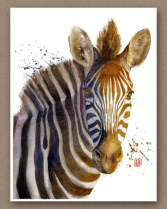 Aquarell eines Zebra