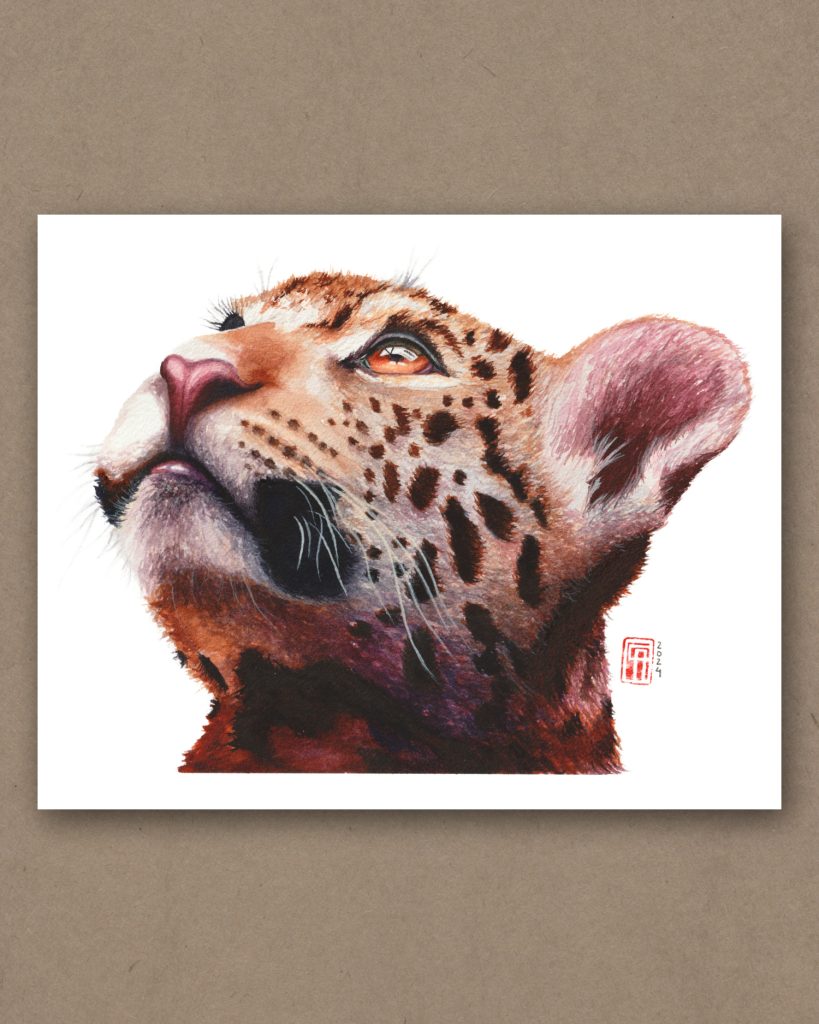 Wildlife - Aquarell eines Löwens