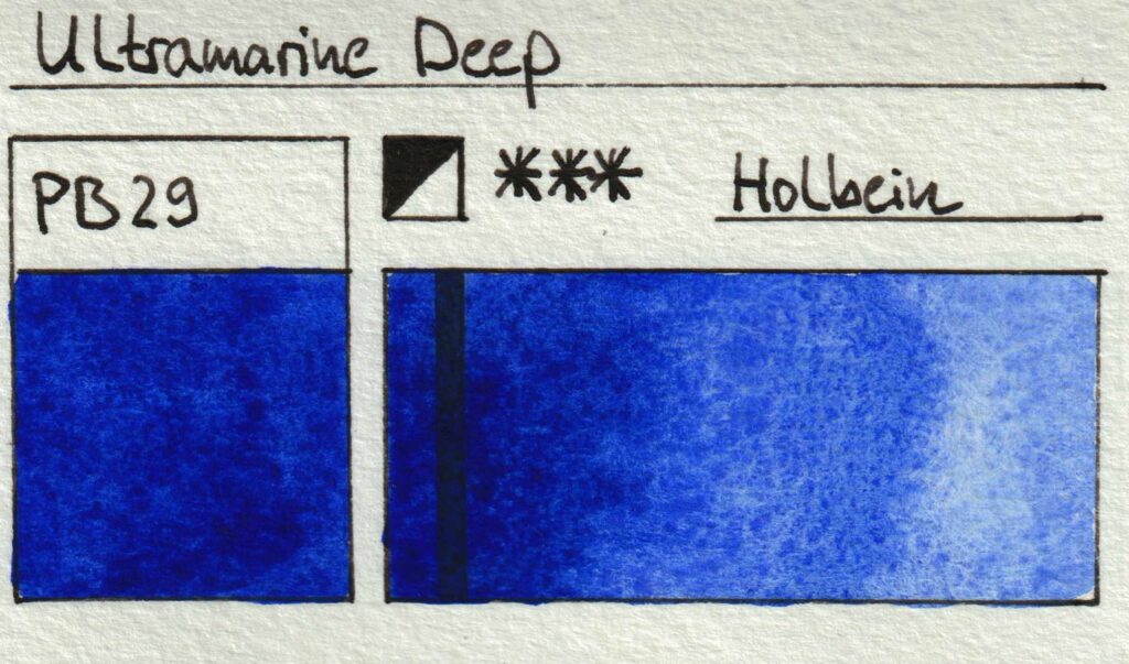 Swatch von Ultramarine Deep (P29) von Holbein